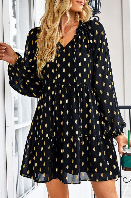 Gold Foil Dotted Dress supreme fashion