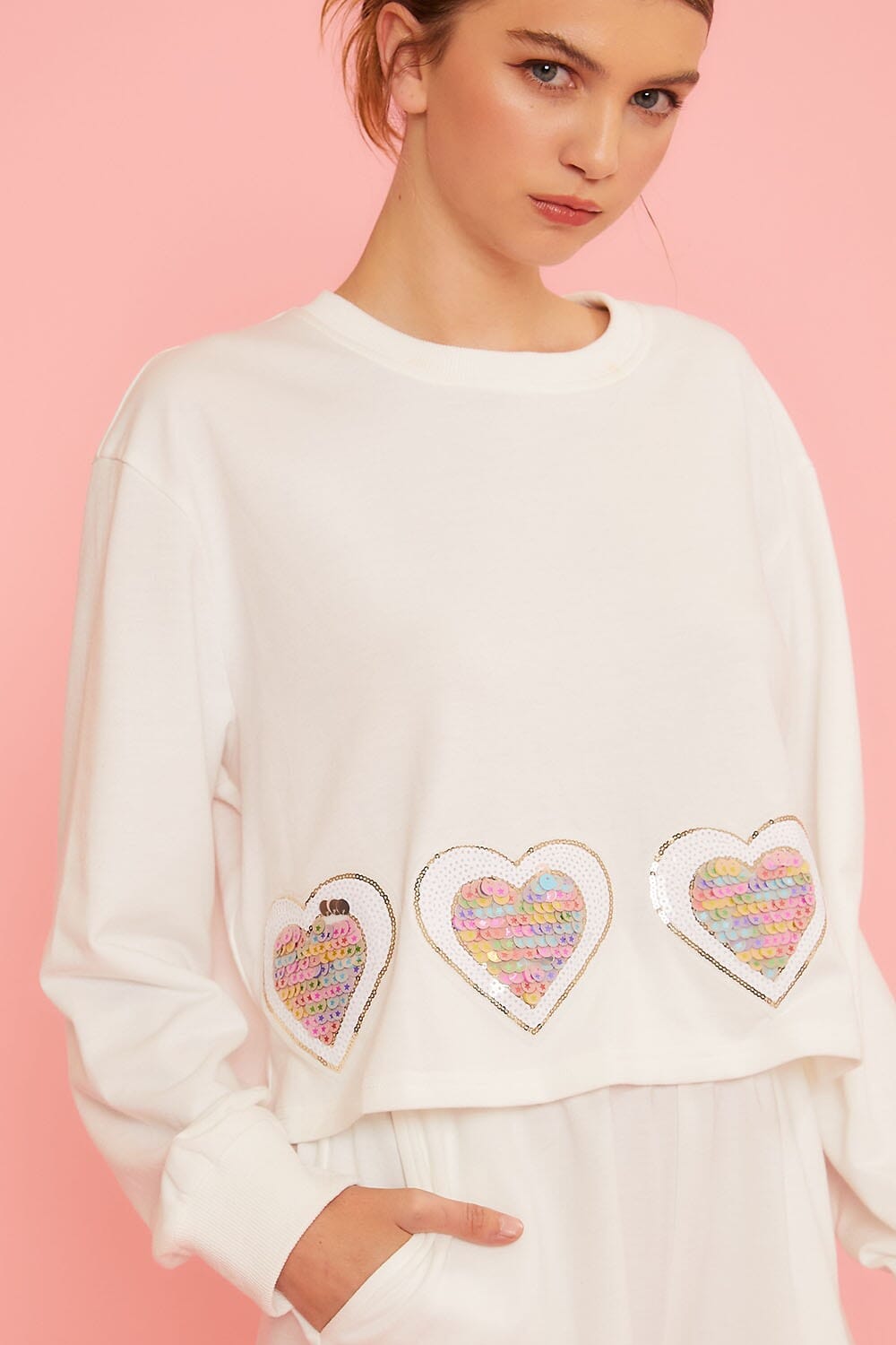 Heart Patch Sweater Main Strip