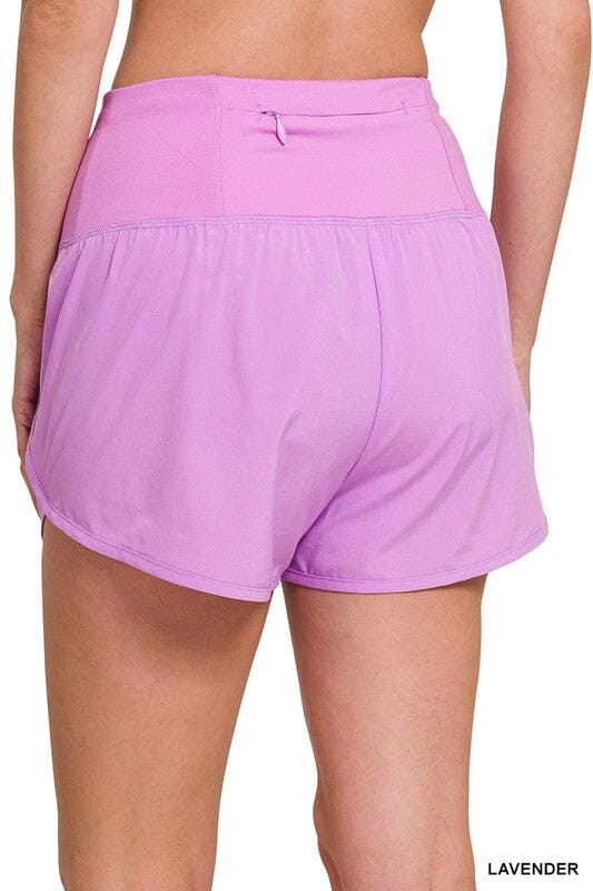High Waist Shorts w/ Zipper zenana
