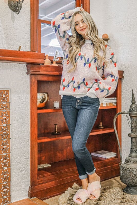 Ivory Christmas Lights Sweater and the why