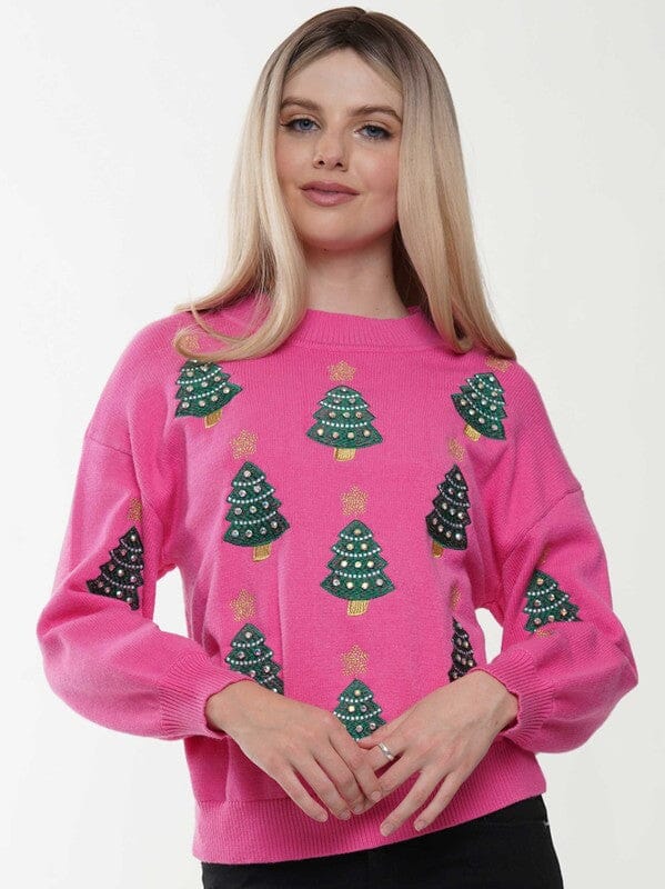 Jeweled Christmas Tree Sweater why dress