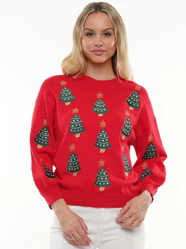 Jeweled Christmas Tree Sweater why dress