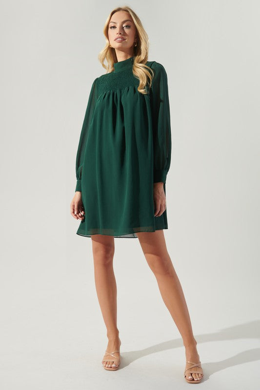 Kam Mock Neck Dress Sugarlips