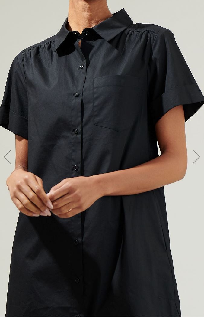 Kaylee Button Down Shirt Dress Sugarlips