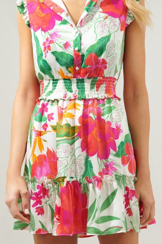 La Costa Tropics Merrick Sleeveless Button Dress Sugarlips