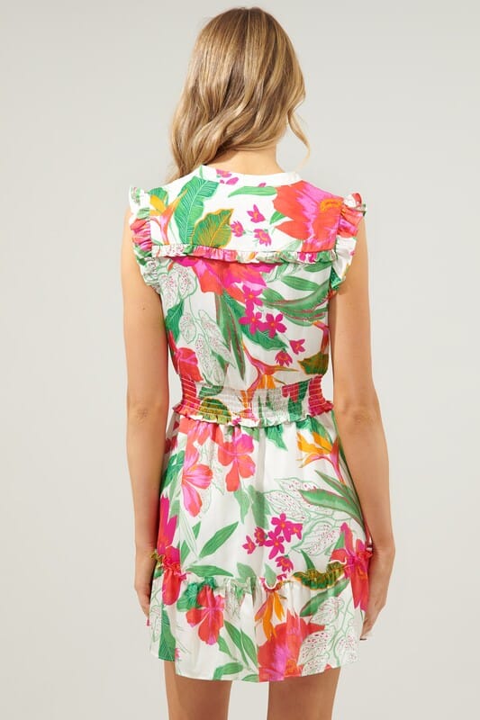 La Costa Tropics Merrick Sleeveless Button Dress Sugarlips