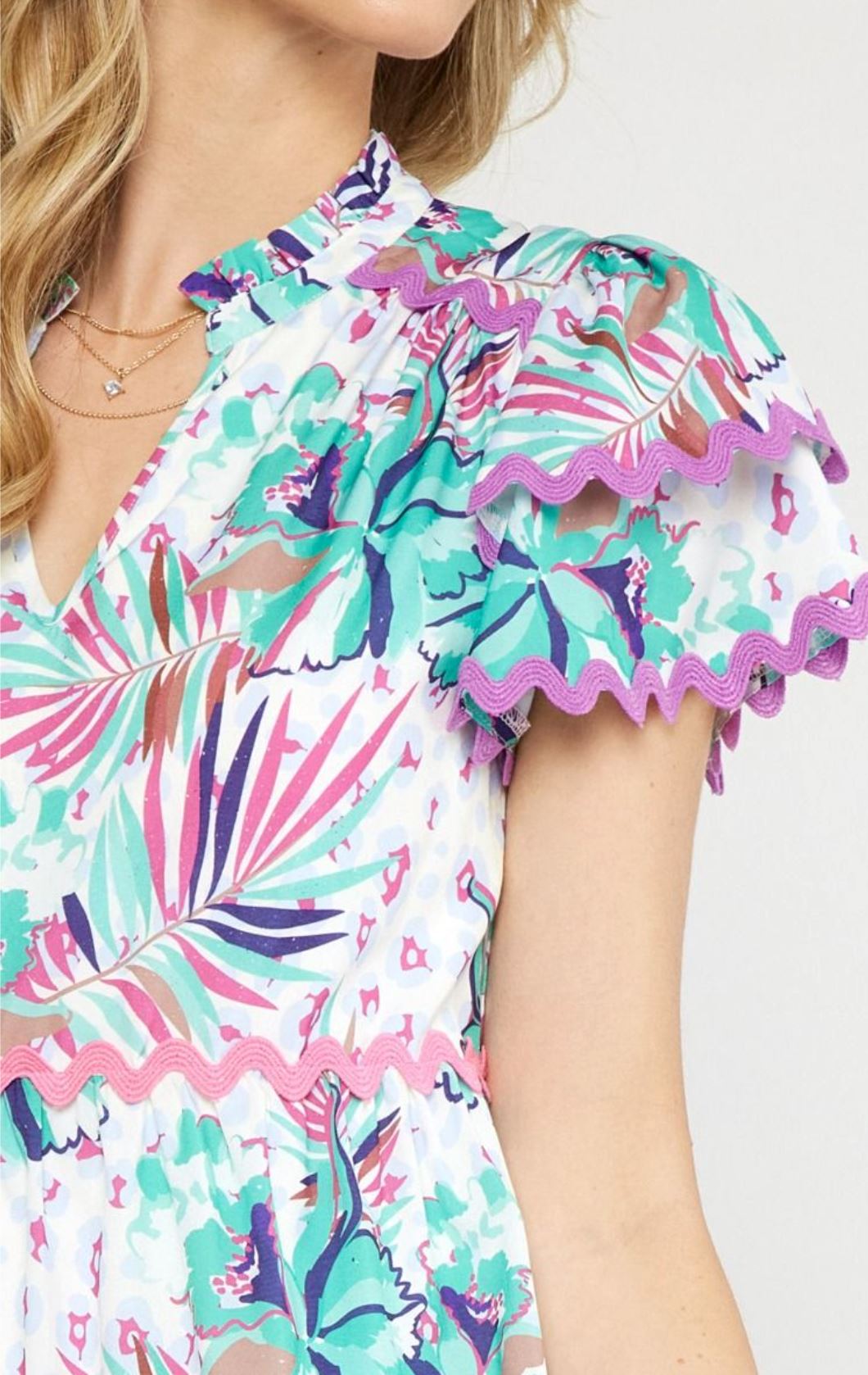 Lavender Leopard Ric Rac Dress entro