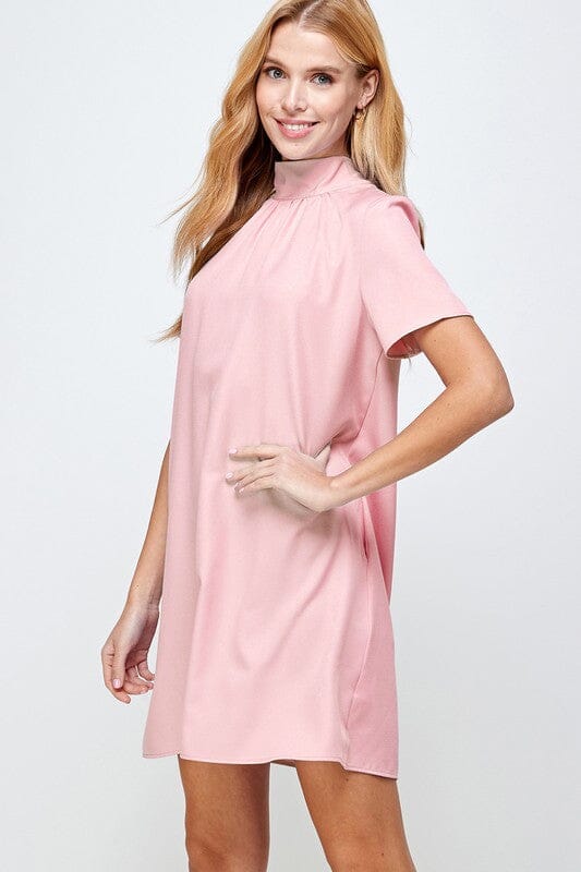 Light Pink Bow Back Shift 2 hearts