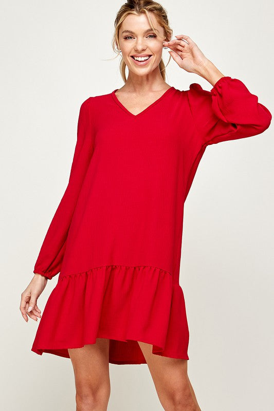 LS Drop Waist Dress 2 hearts