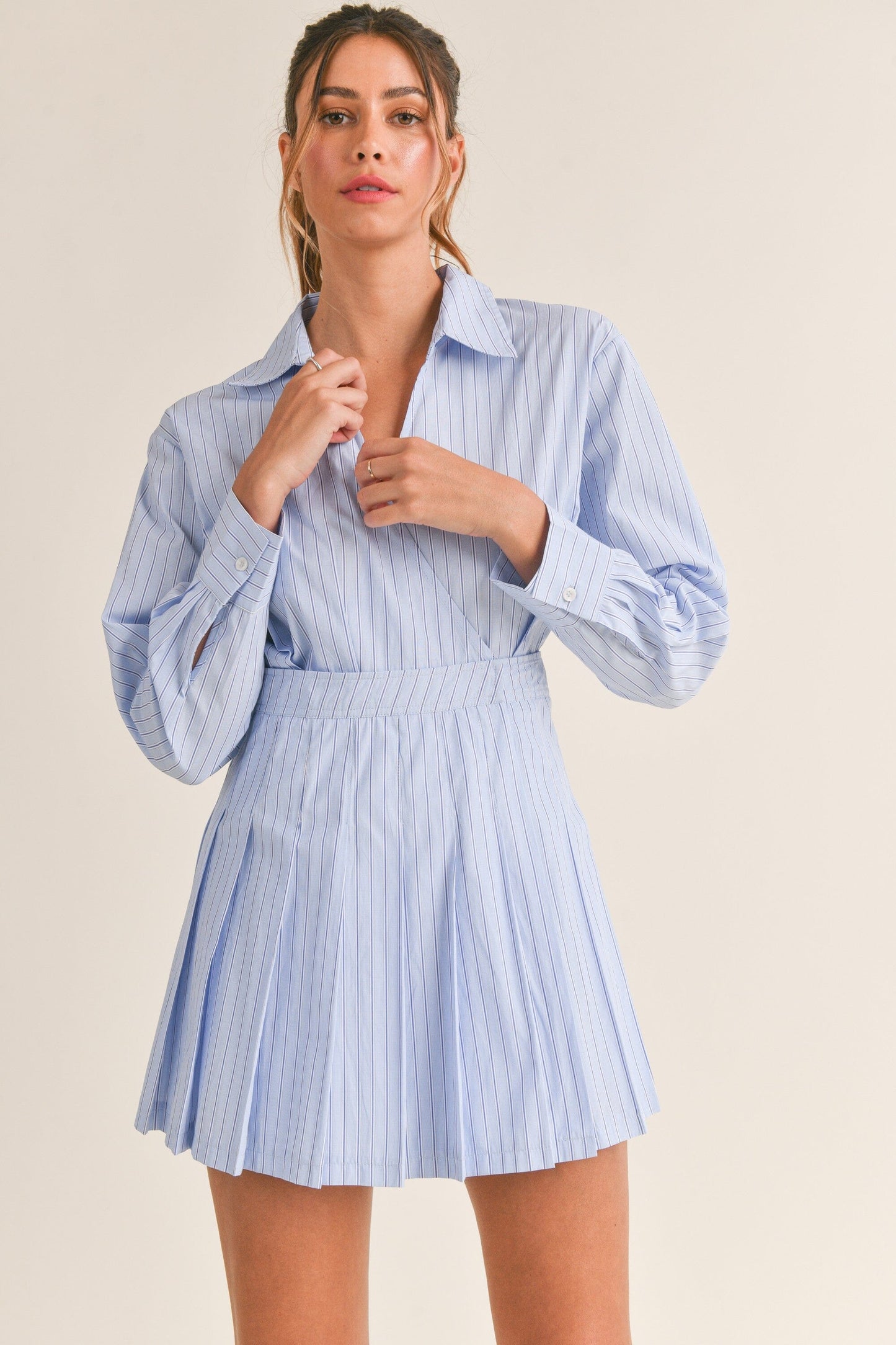 LS Pleated Skort Dress Mable