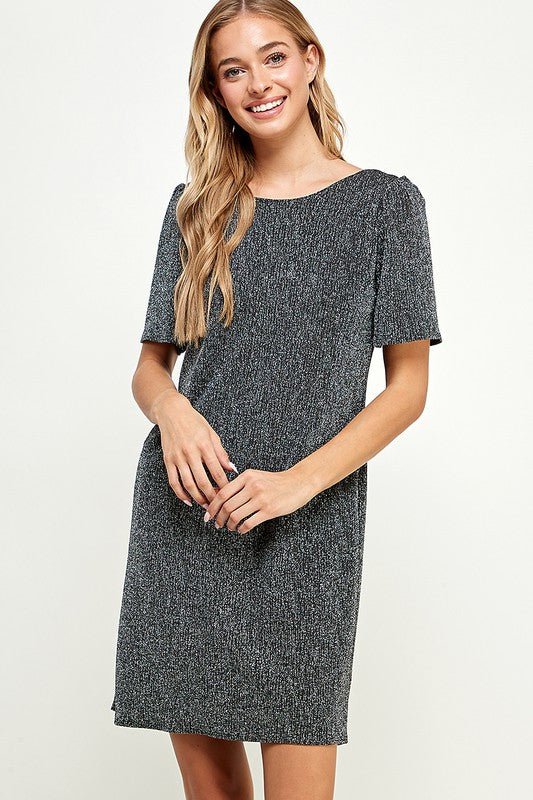 Lurex Shimmer Shift Dress 2 hearts