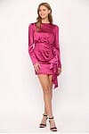 Magenta Draped Dress Fate
