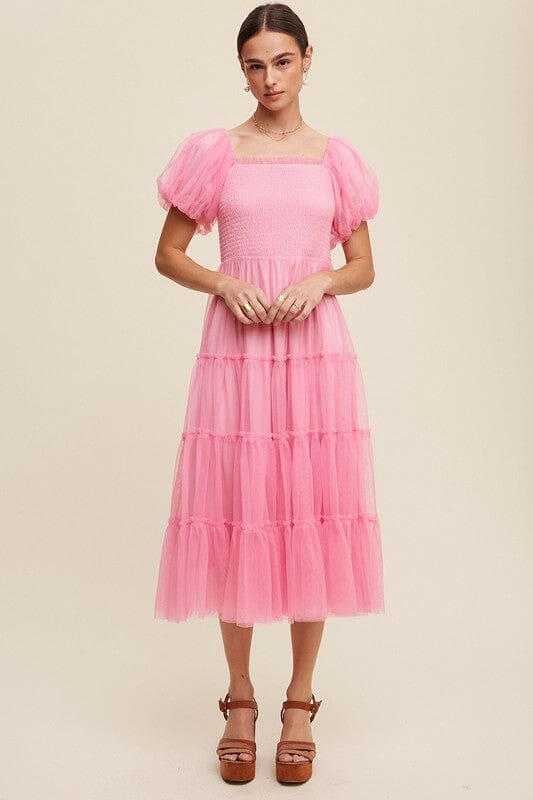 Mesh Puff Sleeve Maxi Dress listicle