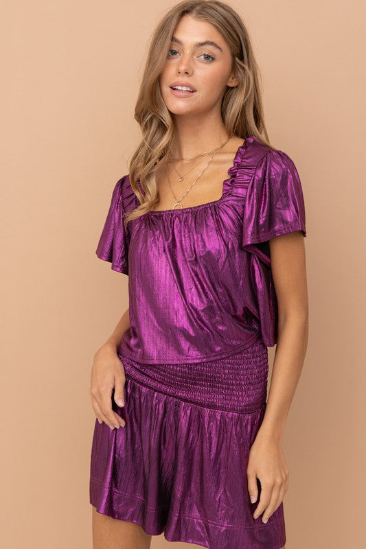 Metallic Ruffle Sets Blue B