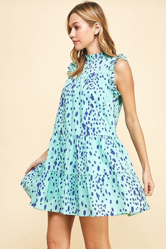 Mint/Blue Dotted Dress Pinch