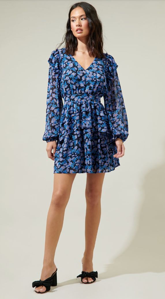 Mirtha Floral Pleated Mini Dress Sugarlips