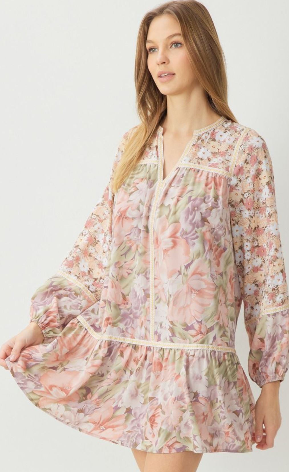 Mixed Floral Print DRESS entro