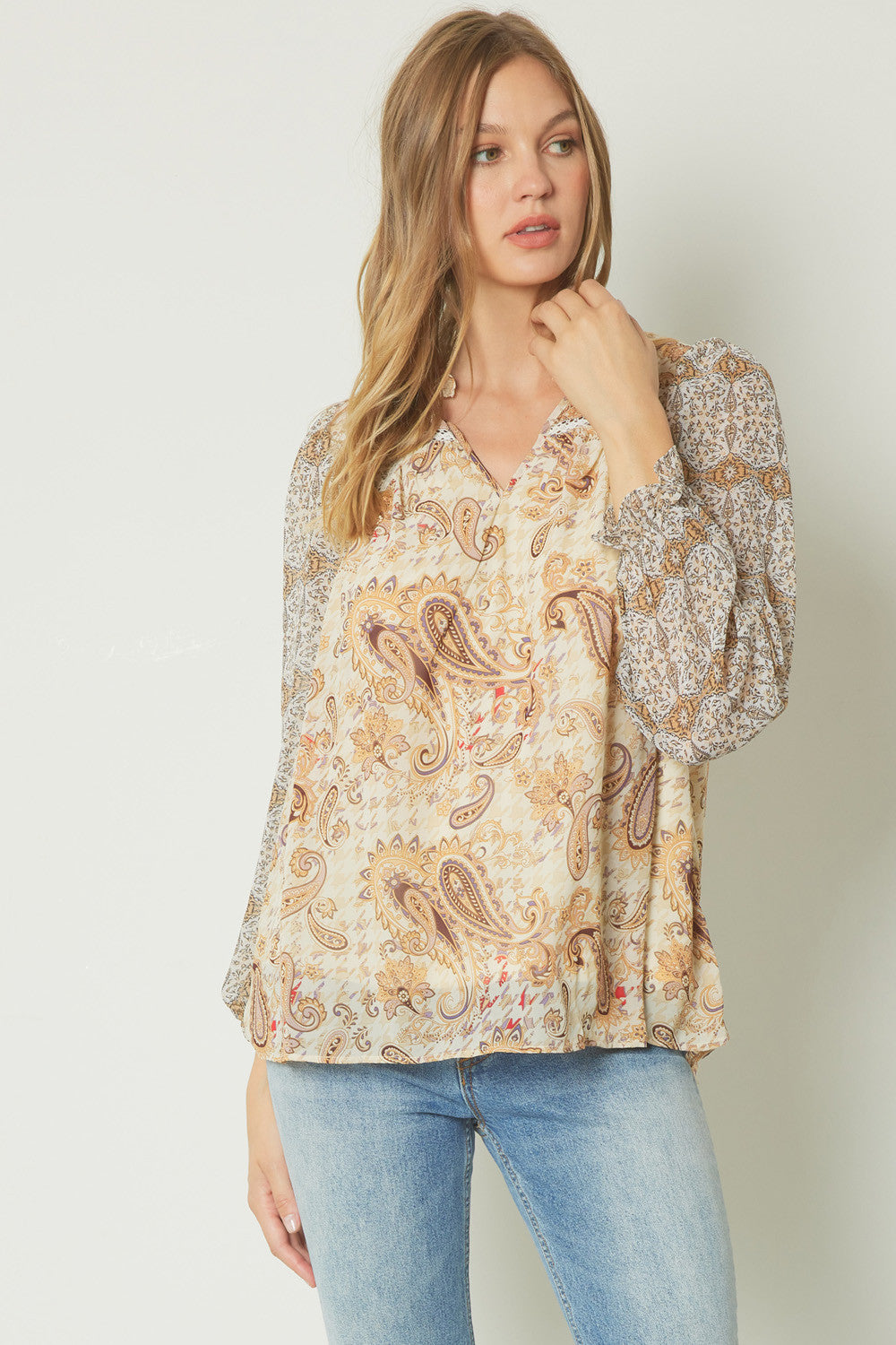 Mixed Print Paisley entro
