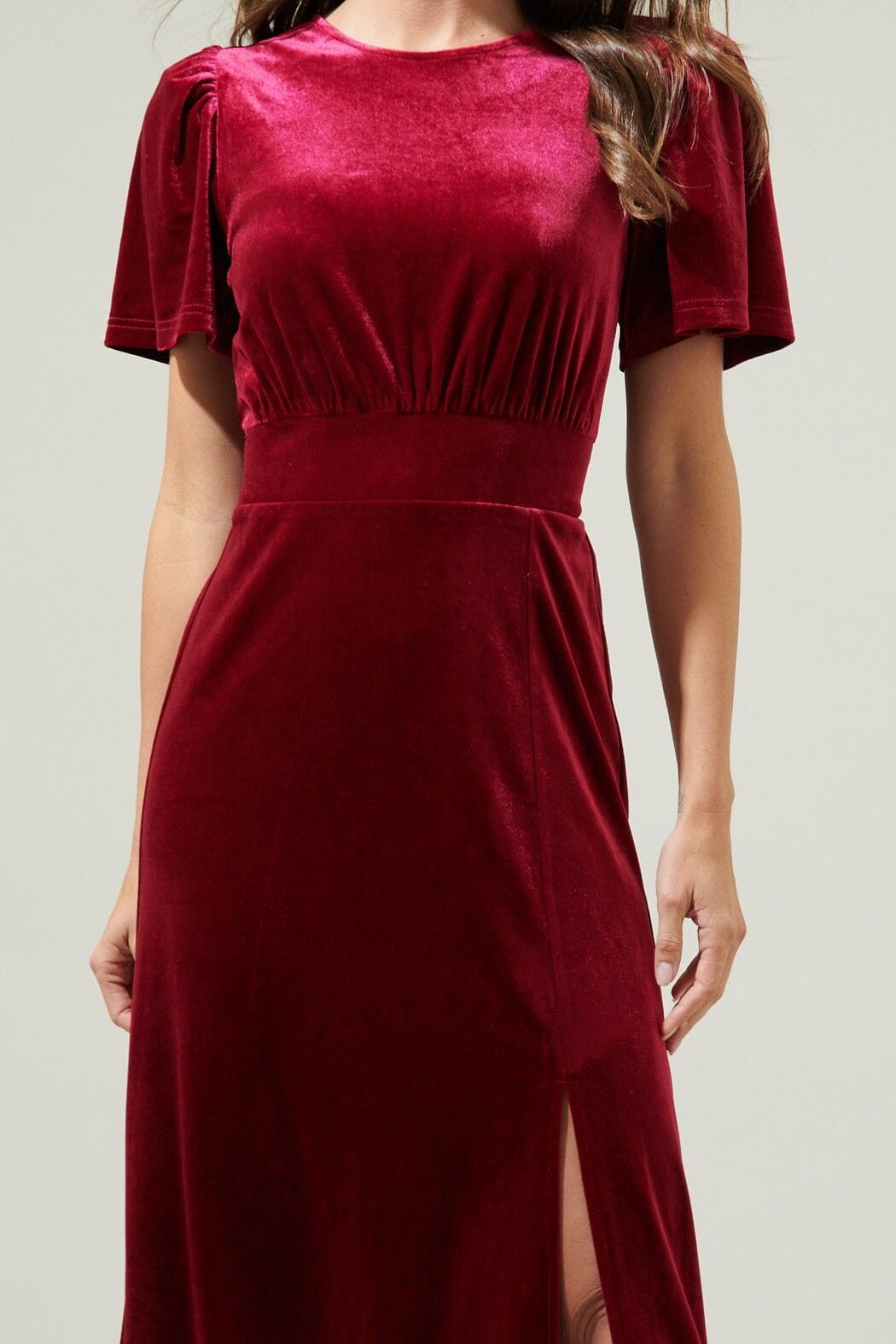 Night Bloom Velvet Midi Dress Sugarlips