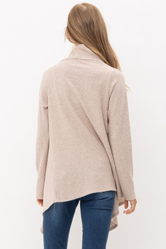 One Button Brushed Thermal Cardigan Cherish