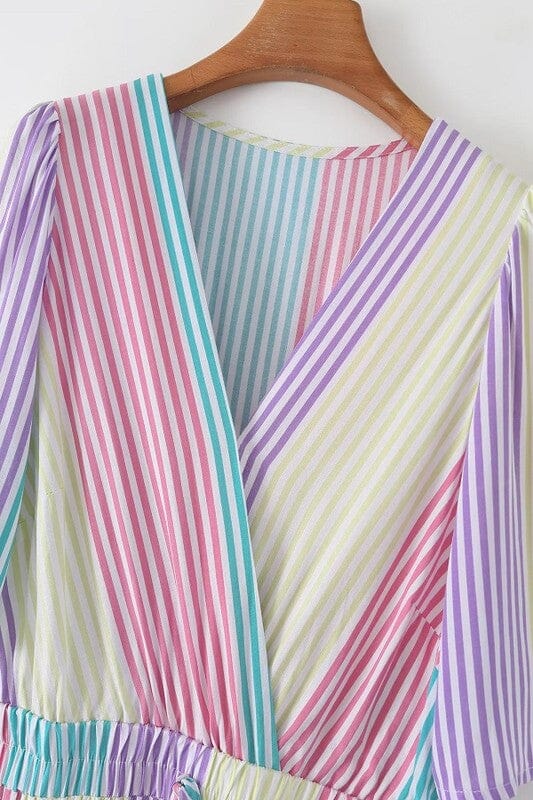 Pastel Striped Twirly Dress SNAP-Something New And Pretty