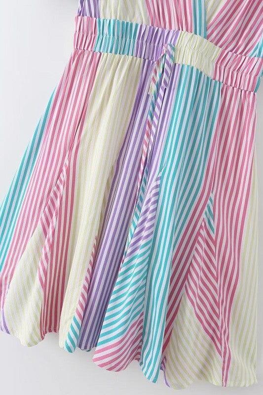 Pastel Striped Twirly Dress SNAP-Something New And Pretty