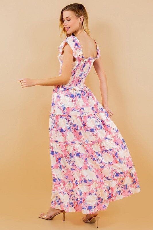 Pink and Purple Floral Maxi Sundayup