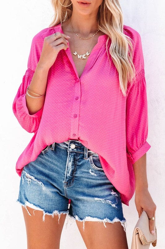 Pink Dotted Blouse Kentce