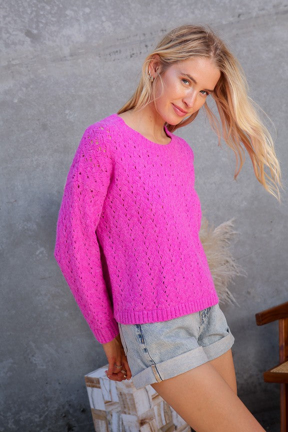 Pointelle Sweater lumiere