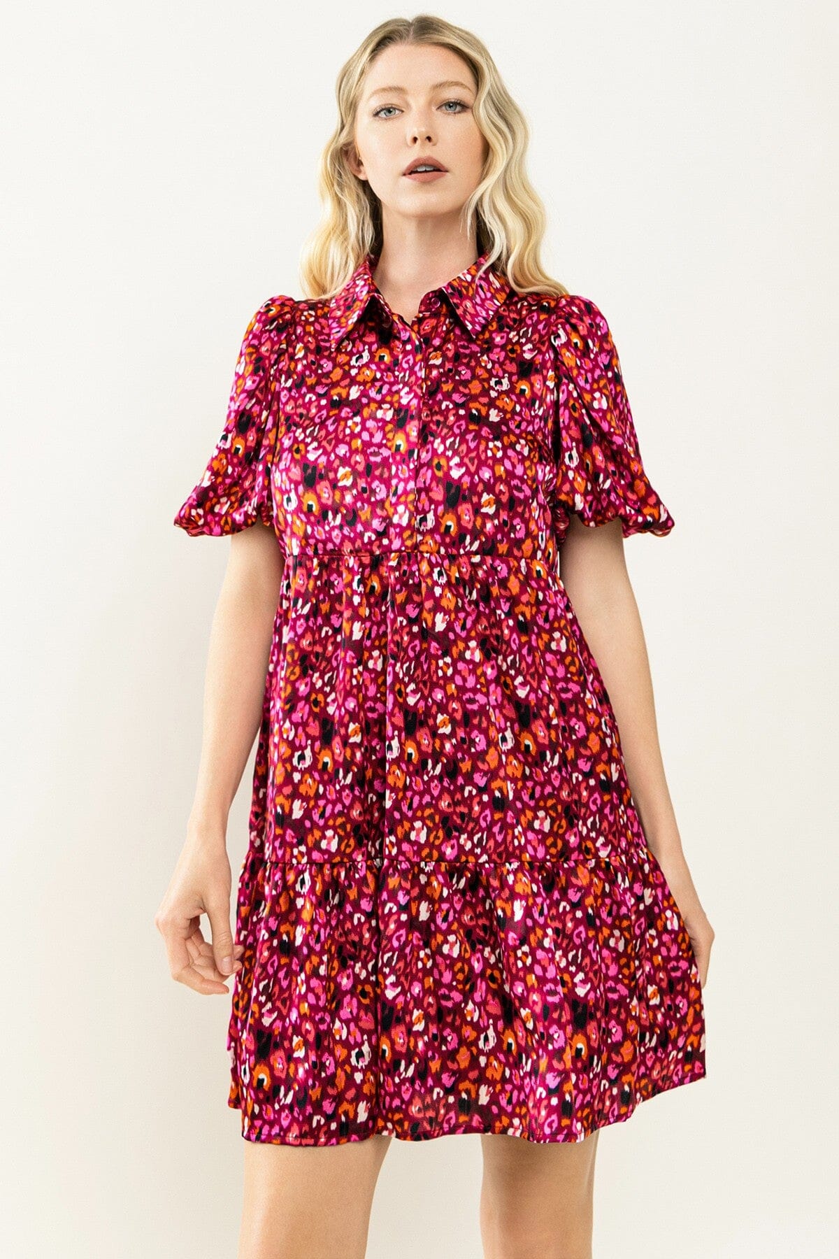 Printed Collared Dress TCEC