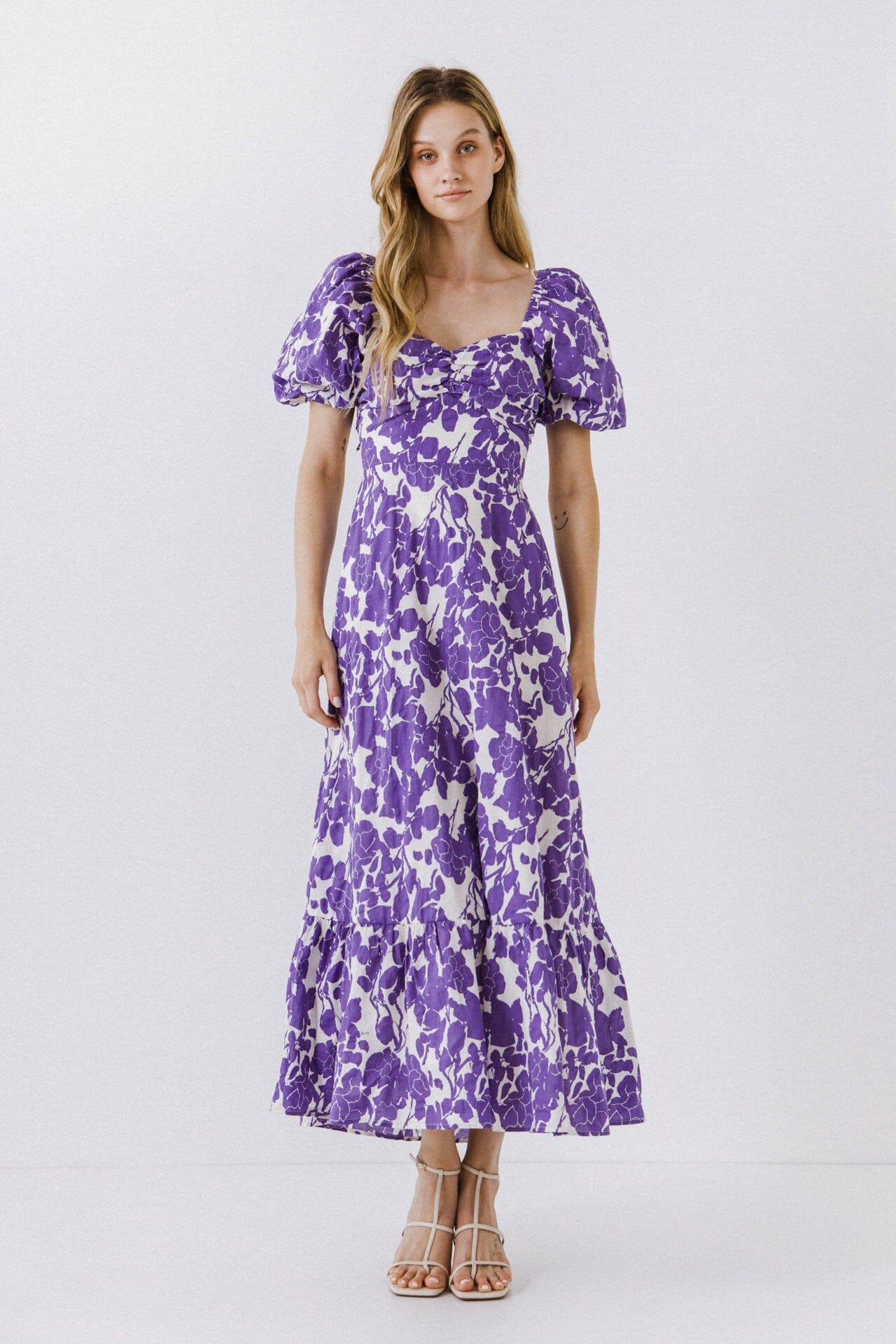 Purple Floral Cutout Maxi 2.7 August