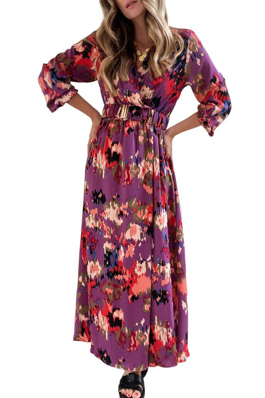 Purple Watercolor Abstract Maxi Shiying