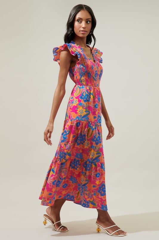 Ranchero Smocked Bodice Dress Sugarlips