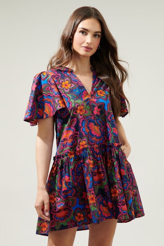 Raveena Midnight Trapeze Dress Sugarlips