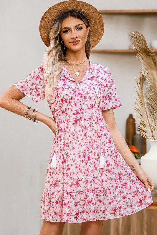 Rose Tassel Dress Kentce
