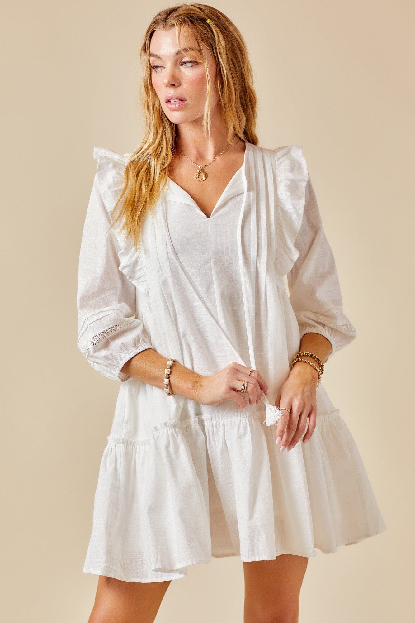 Ruffle Detail Flounce Dress day + moon