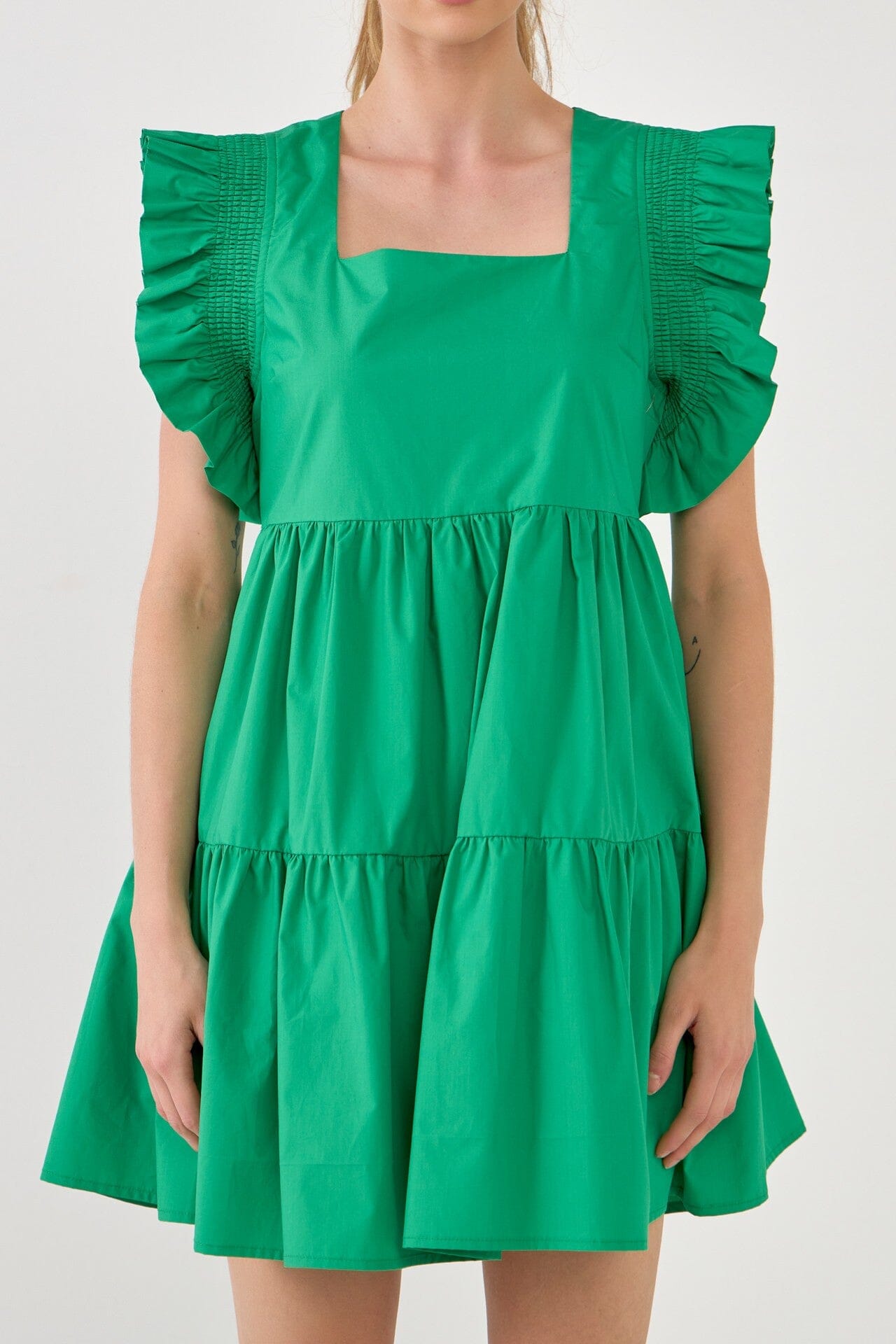 Ruffled Dreess with Smocking Detail 2.7 August