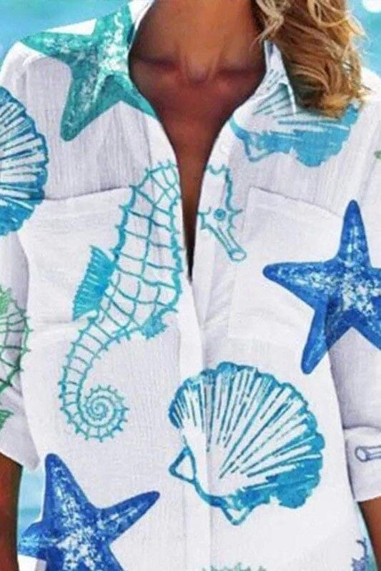 Shell Print Coverup luv fashion shoes