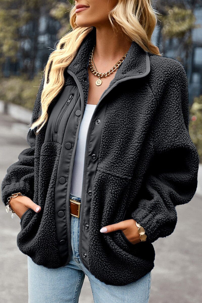 Solid Fleece Button Jacket supreme fashion