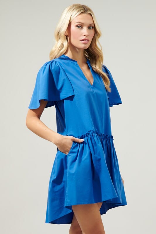 Solid Trapeze Style Dress Sugarlips