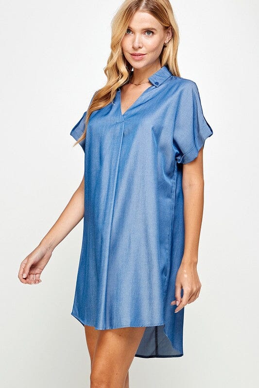 Spring 23 Popover Shirt Dress SNAP-Something New And Pretty
