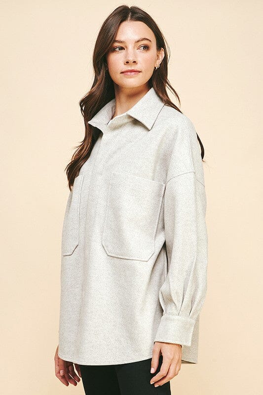 Suede Button Down jacket Pinch