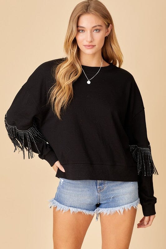 Sweater Top with Tassels baevely