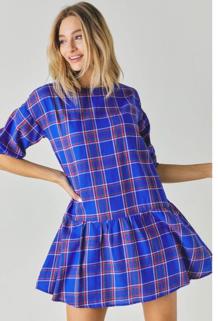 Tartan Swing Dress Davi and Dani