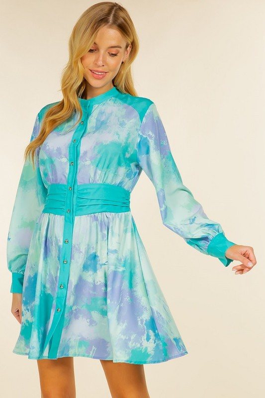Tie Dye Button Front Sundayup