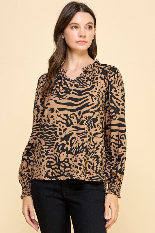 Tiger Print Blouse Les Amis