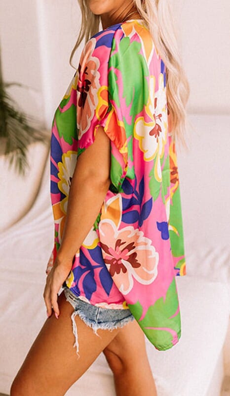 Tropical Floral Boxy Top pretty bash