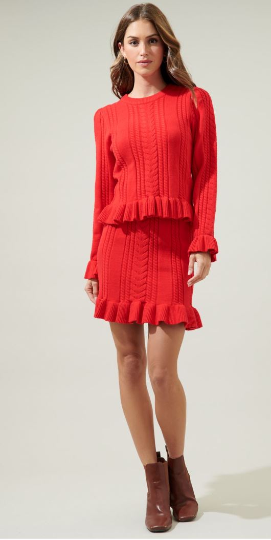 Tula Rosa Ruffle Mini Skirt Set Sugarlips
