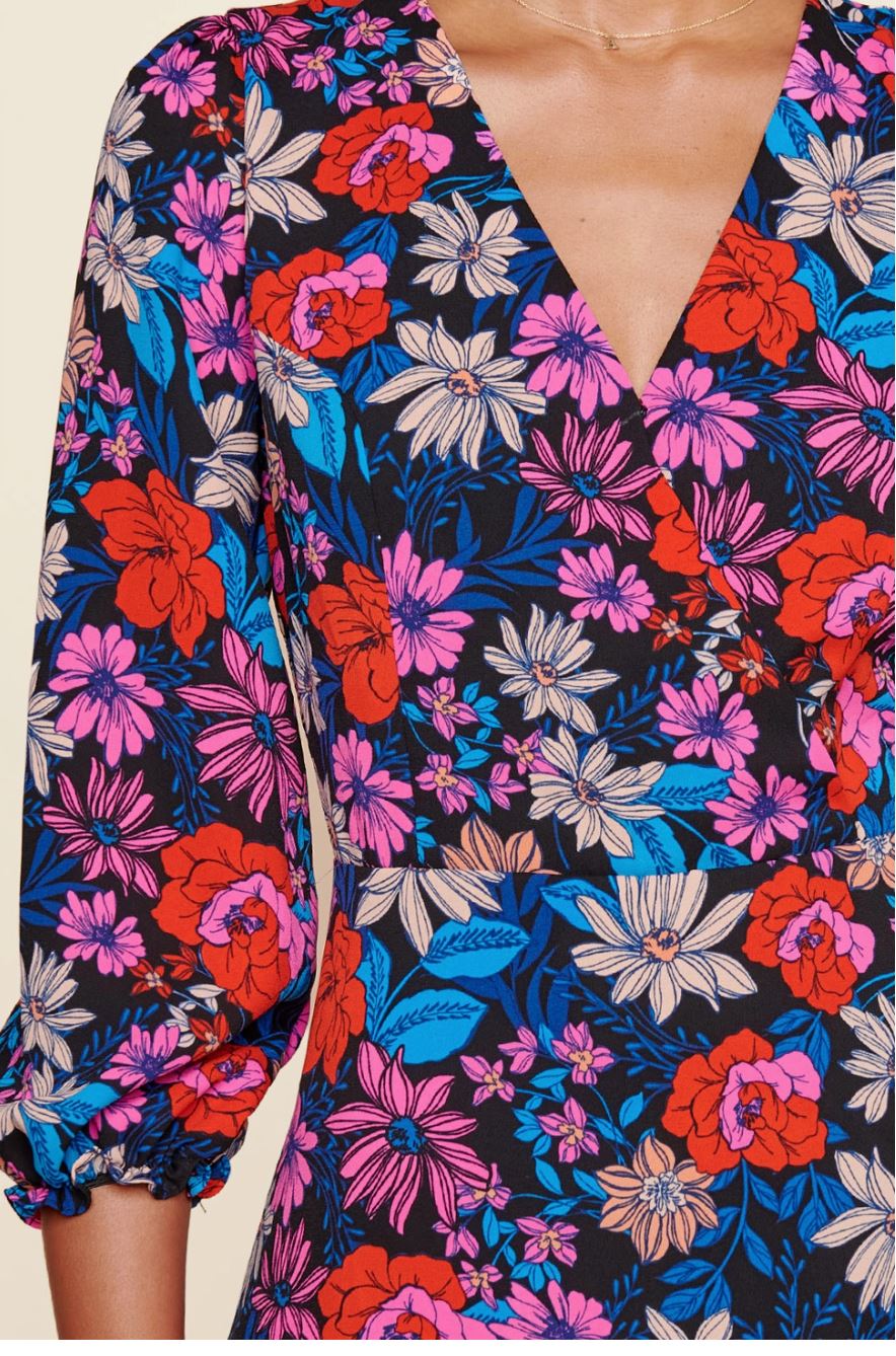 Ultra Flora Mariko Surplice Mini Dress Sugarlips