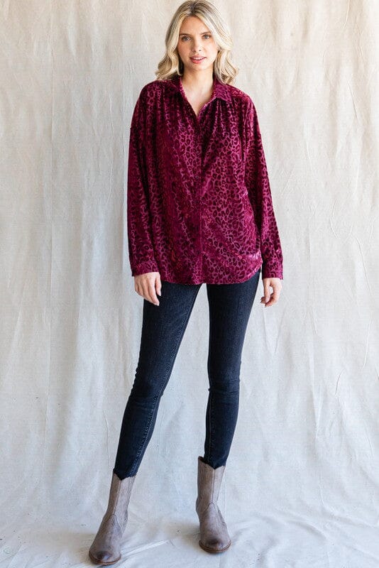 Velvet Leopard Button Up Jodifl